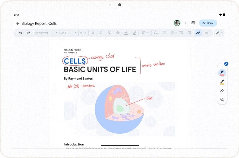 Google Docs Handwriting