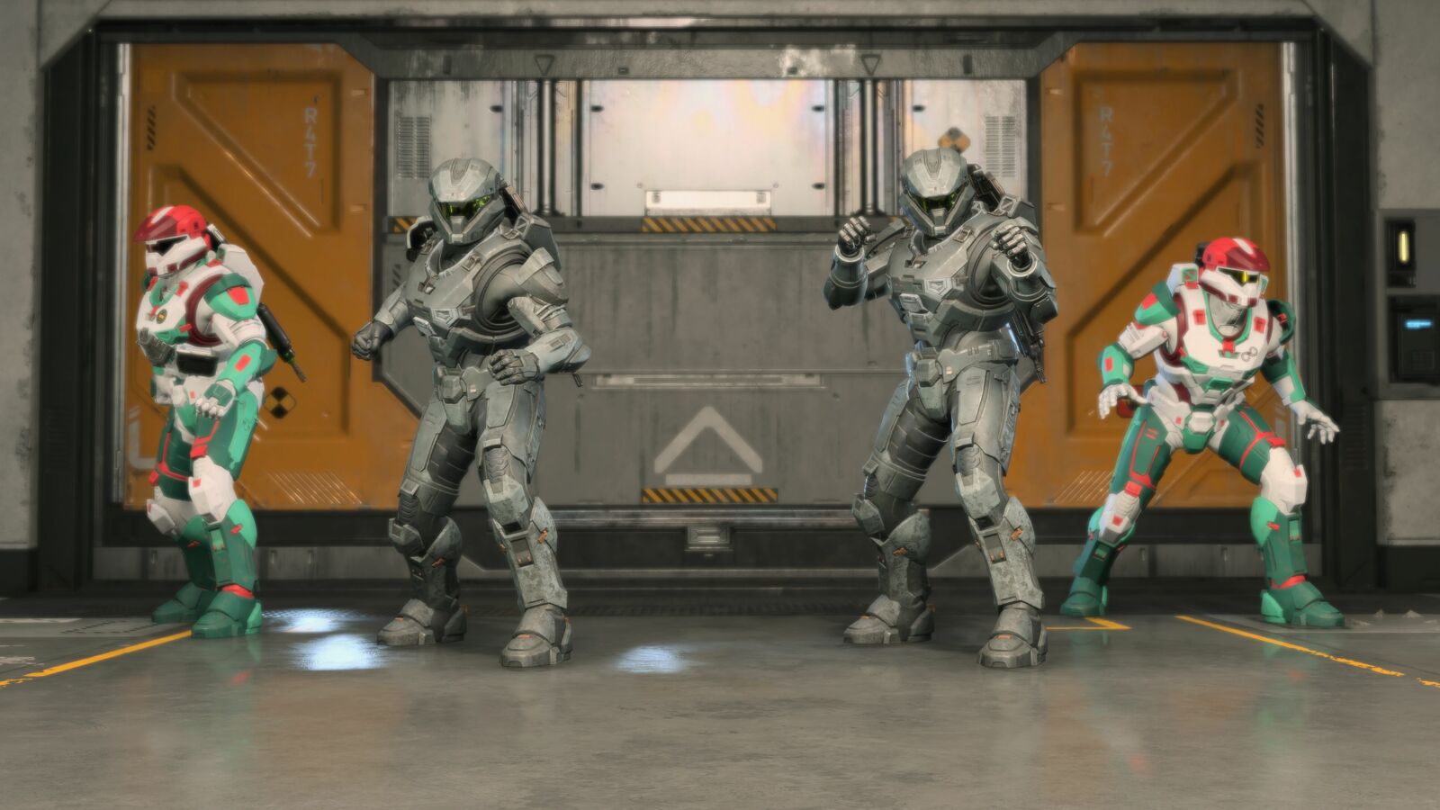 The start of a multiplayer match in Halo: Infinite.