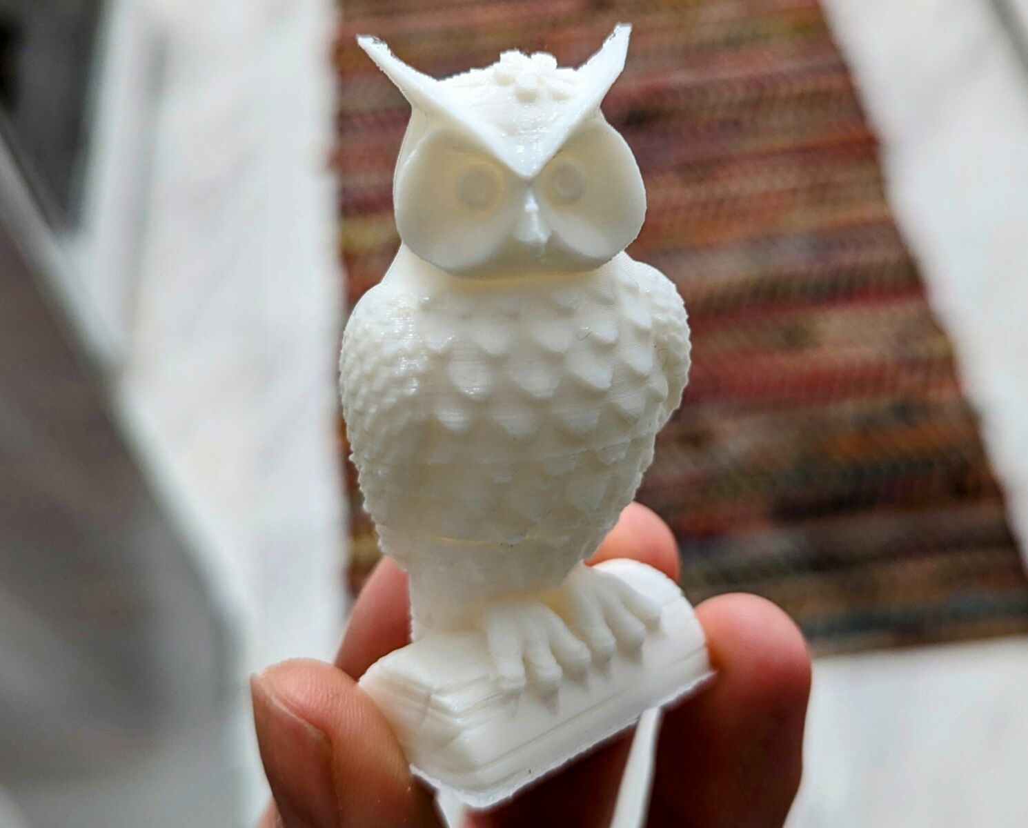 A 3D printed owl.