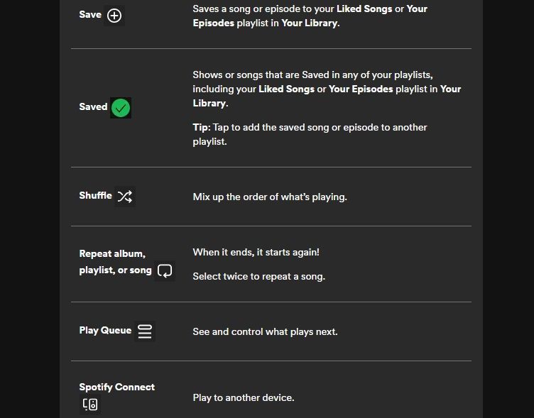 Use Spotify controls to change songs and more.