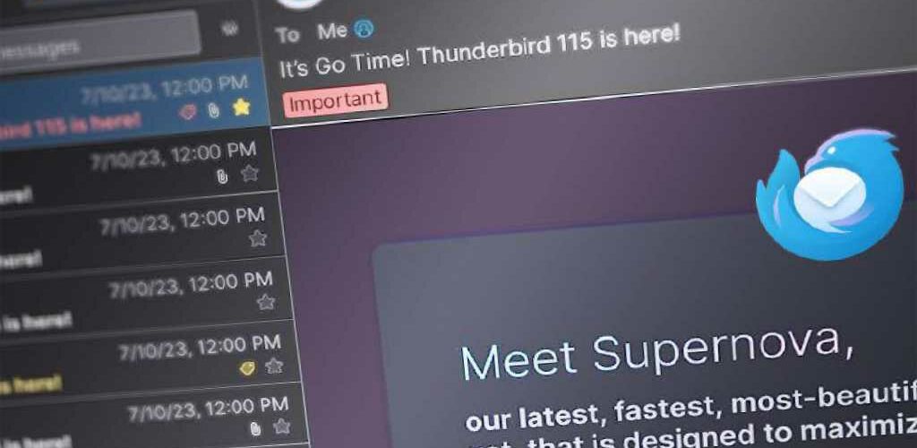 Thunderbird mit Supernova-Update in 2024