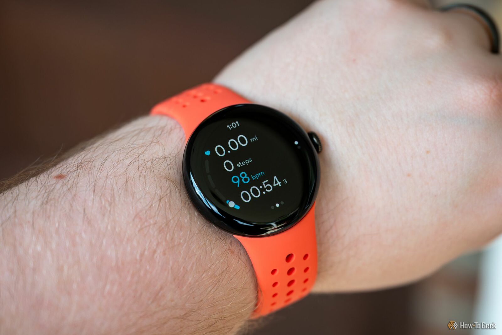 Fitbit exercise app running on the Google Pixel Watch 2