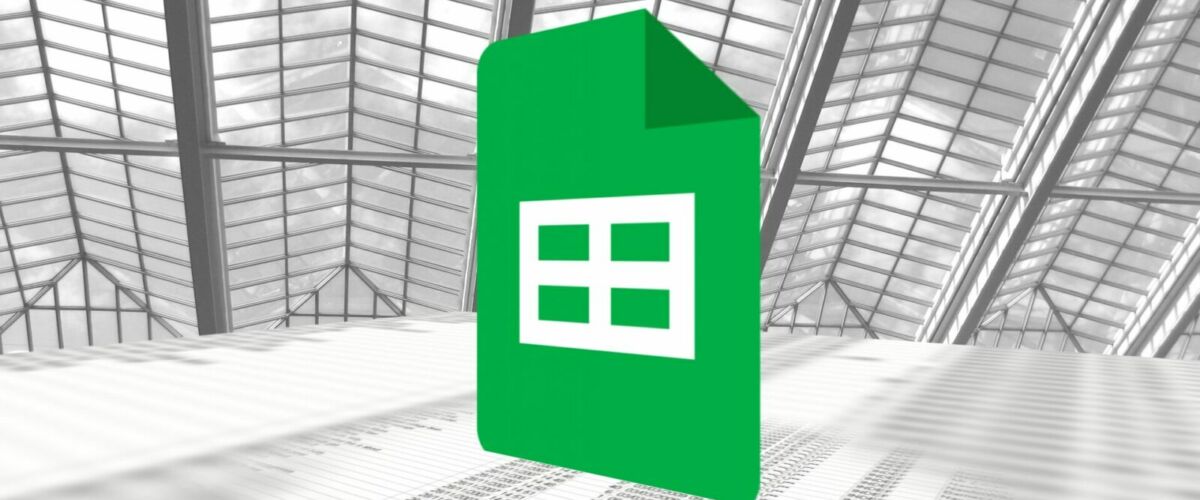 The Google Sheets logo against a spreadsheet and a glass ceiling