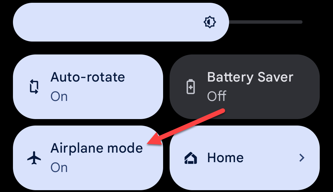 Turning off Airplane Mode.