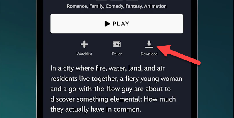 Disney+ download button.