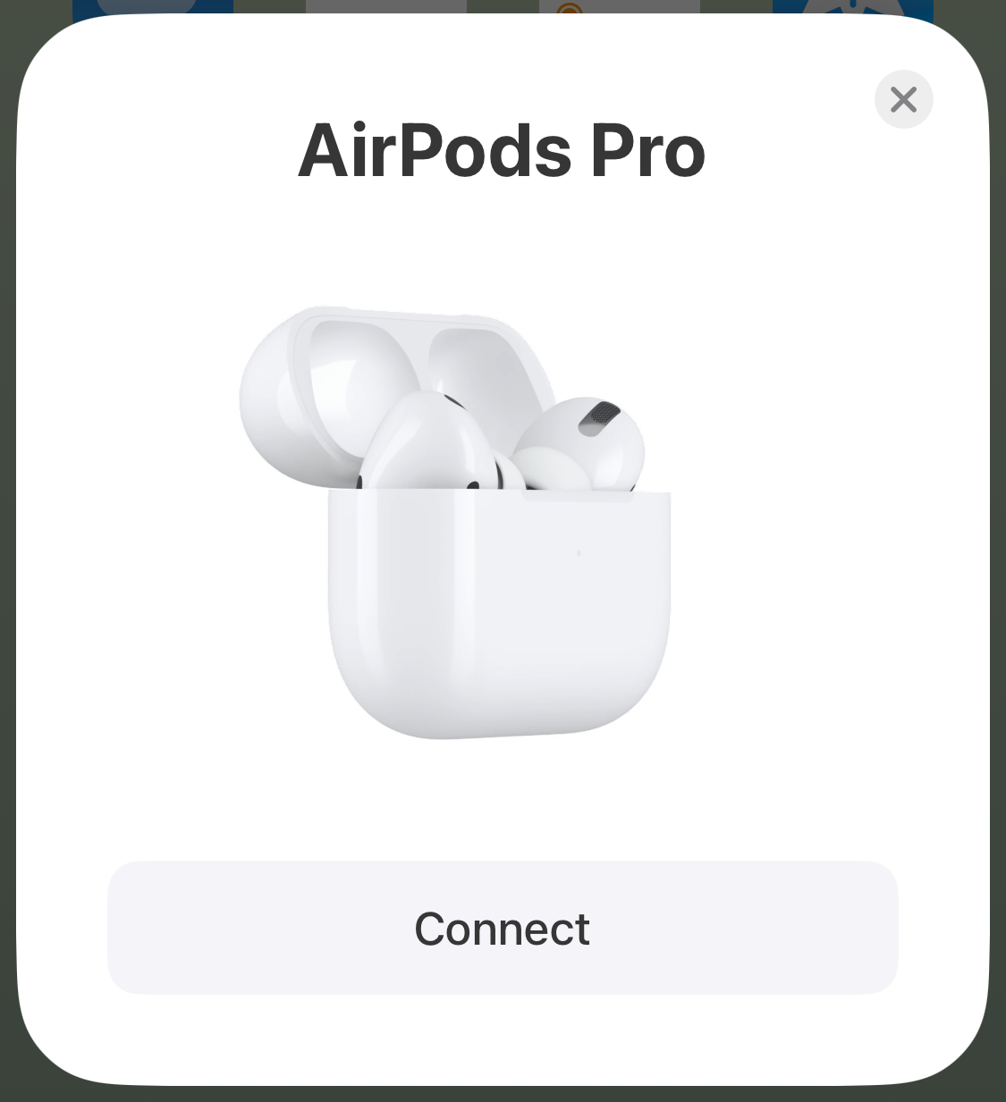 AirPods Pro connect pop up on iPhone.