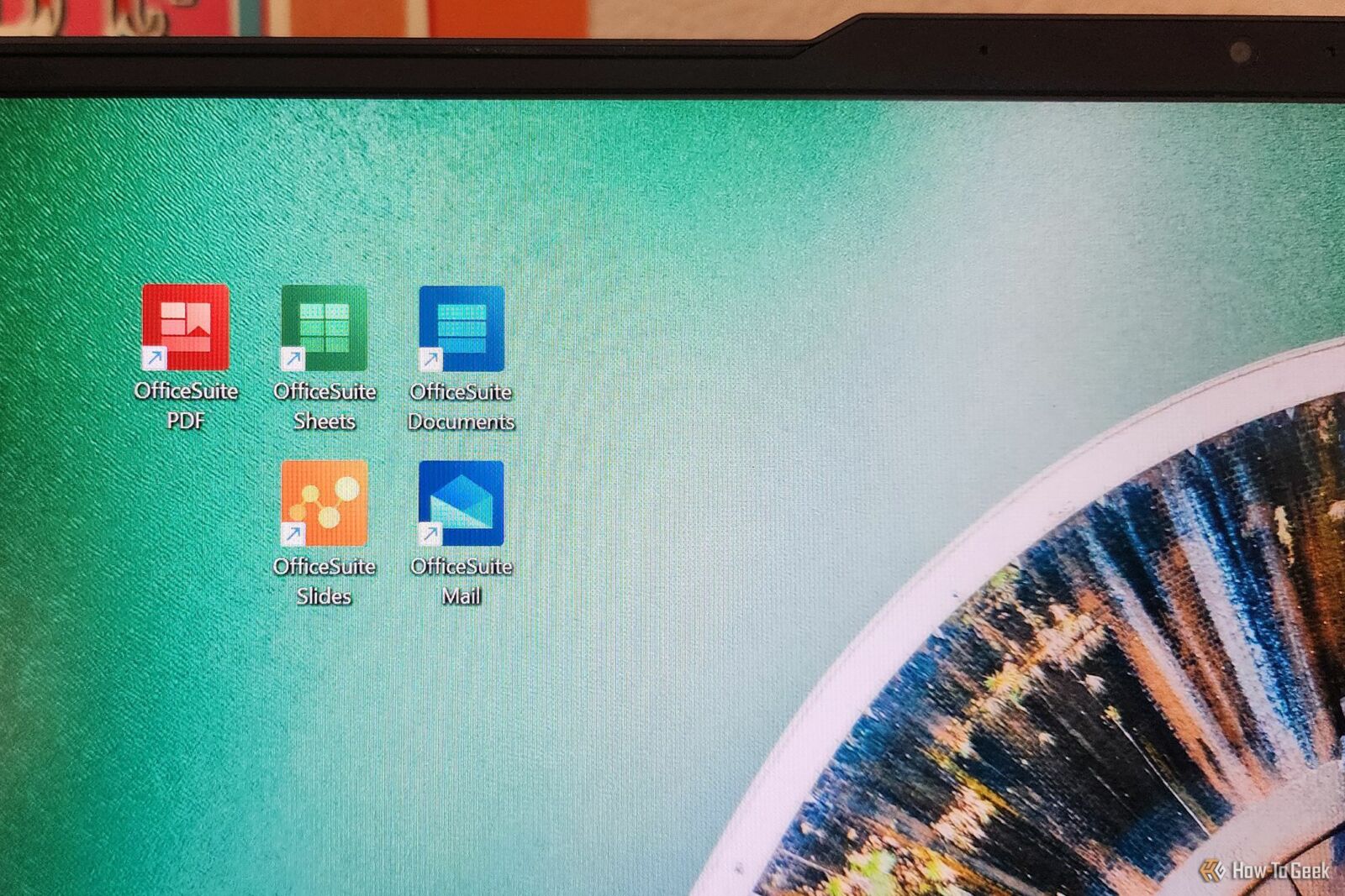 The OfficeSuite apps close up on a laptop PC.