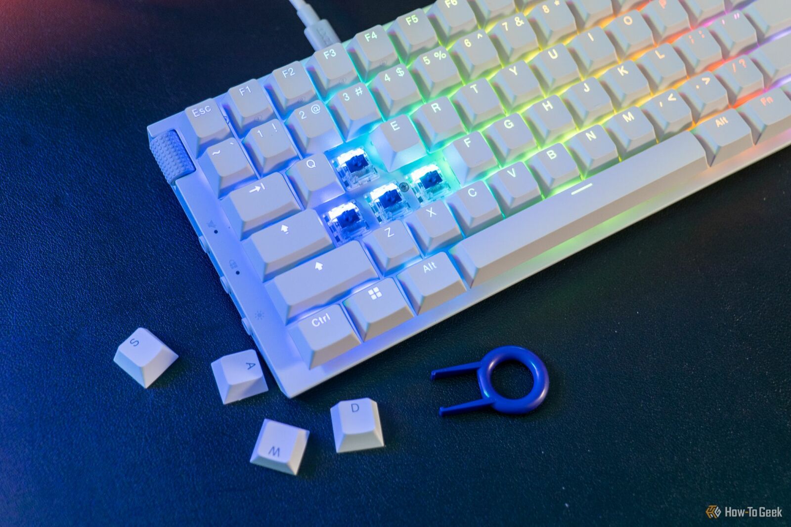 The Function 2 MiniTKL with keycaps removed