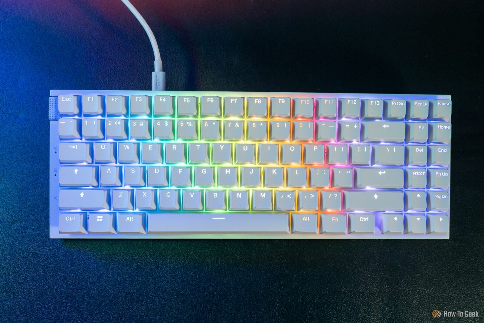 The Function 2 MiniTKL with the keyboard backlit