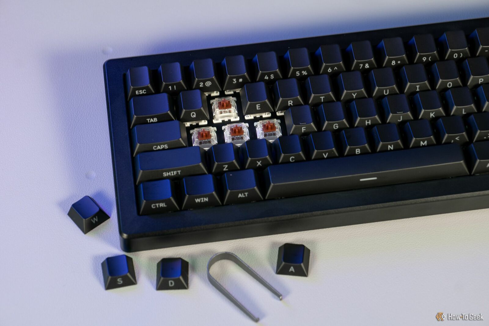Drop CSTM65 with keycaps removed